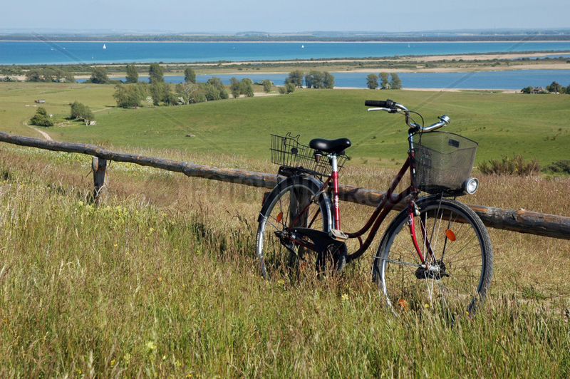 Fahrrad auf der Wiese in Hiddensee