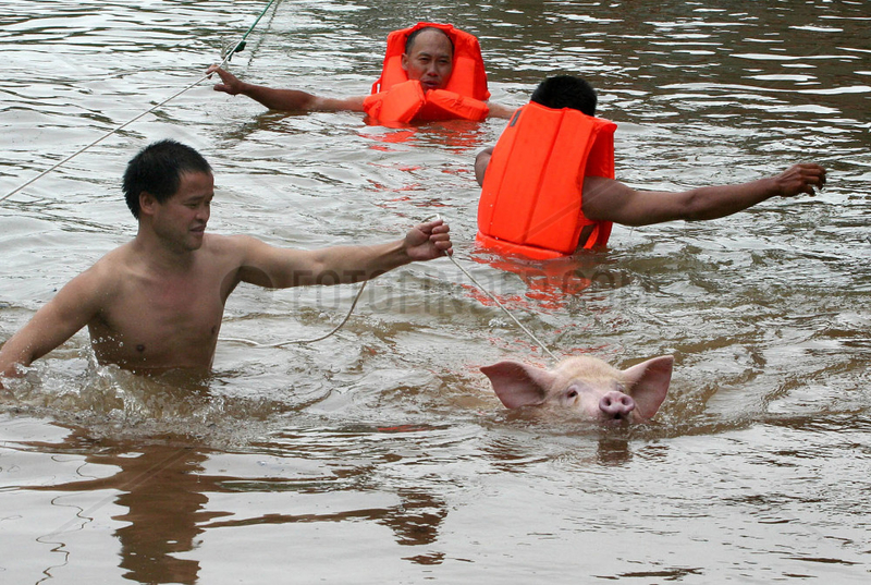 China,  Ueberschwemmung in der Hunan Provinz