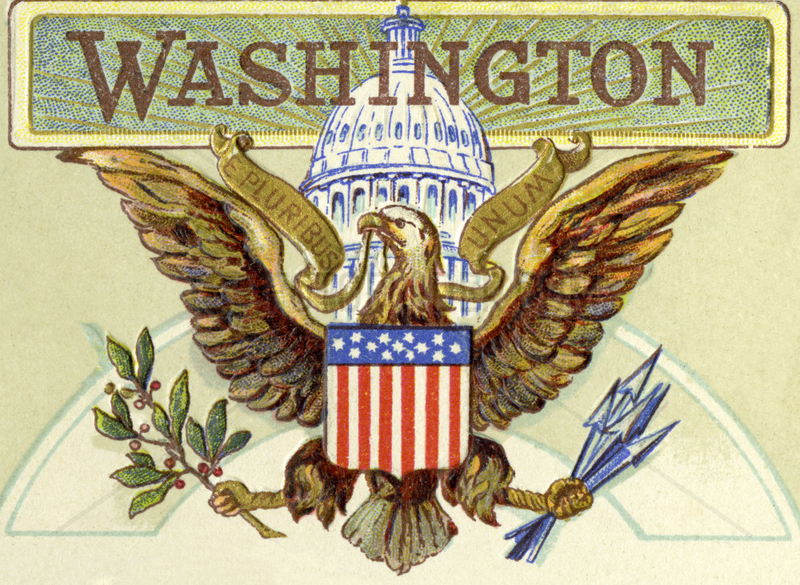US-Siegel,  Hoheitssymbol,  Illustration,  Washington,  1899