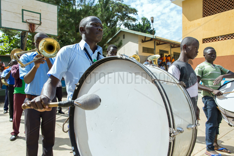 Bombo,  Uganda - Musikkapelle des Don Bosco Vocational Training Centre,  Bombo.