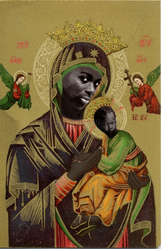 Ikone mit schwarze Madonna
