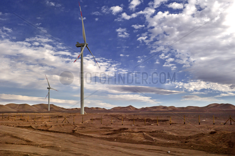 Windraeder in der Atacamawueste