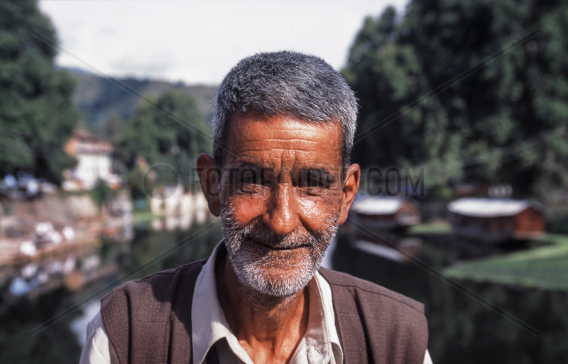 Srinagar,  Indien,  Portraet eines Mannes