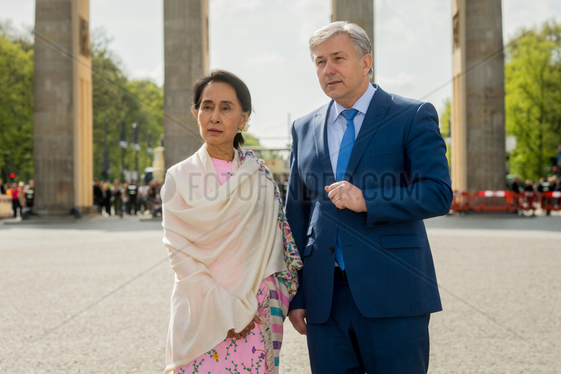 Berlin,  Deutschland,  Aung San Suu Kyi,  NLD,  und Klaus Wowereit,  SPD