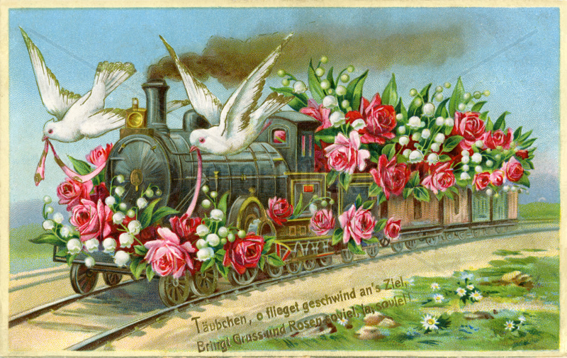 Grusskarte,  Glueckwunschkarte,  Kitsch,  1907