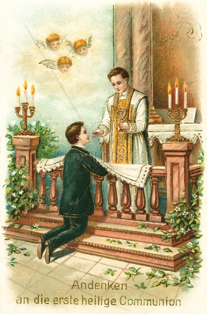Erste Heilige Kommunion um 1900