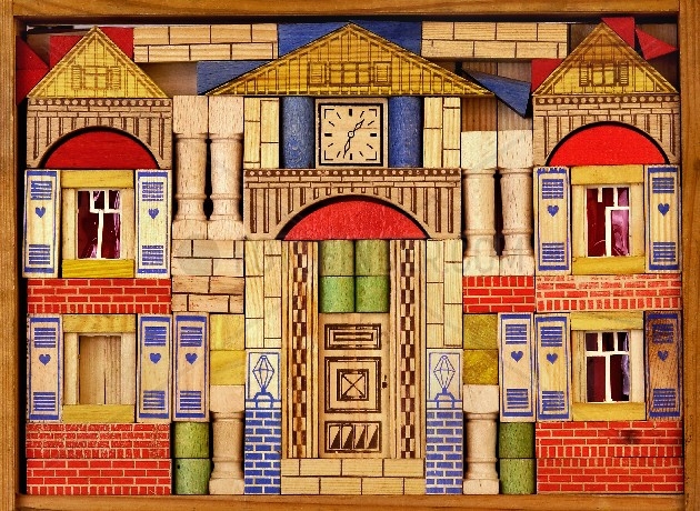 Holzbaukasten um 1925