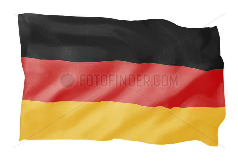 Fahne von Deutschland (Motiv B; mit natuerlichem Faltenwurf)