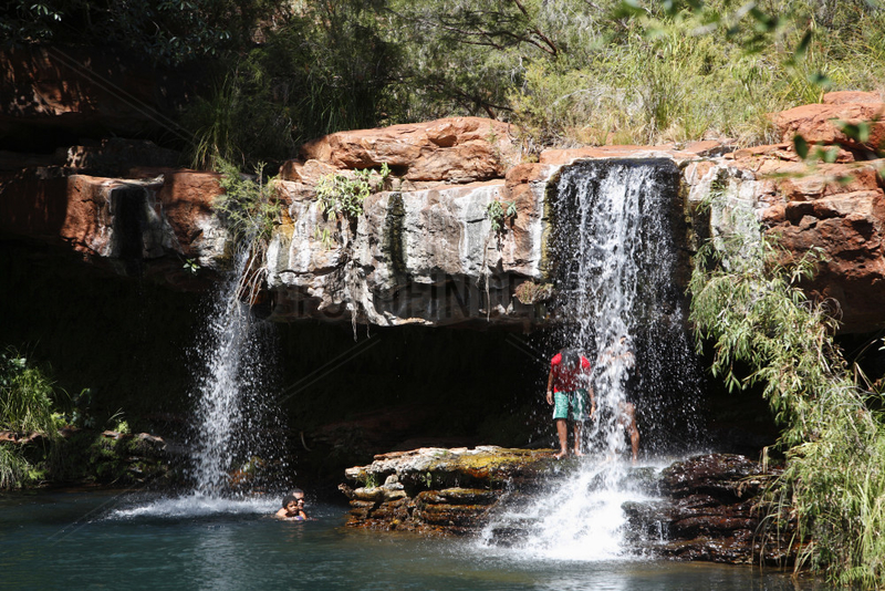 Tom Price,  Australien,  Dales Schlucht im Karijini Nationalpark mit den Fortescue Falls