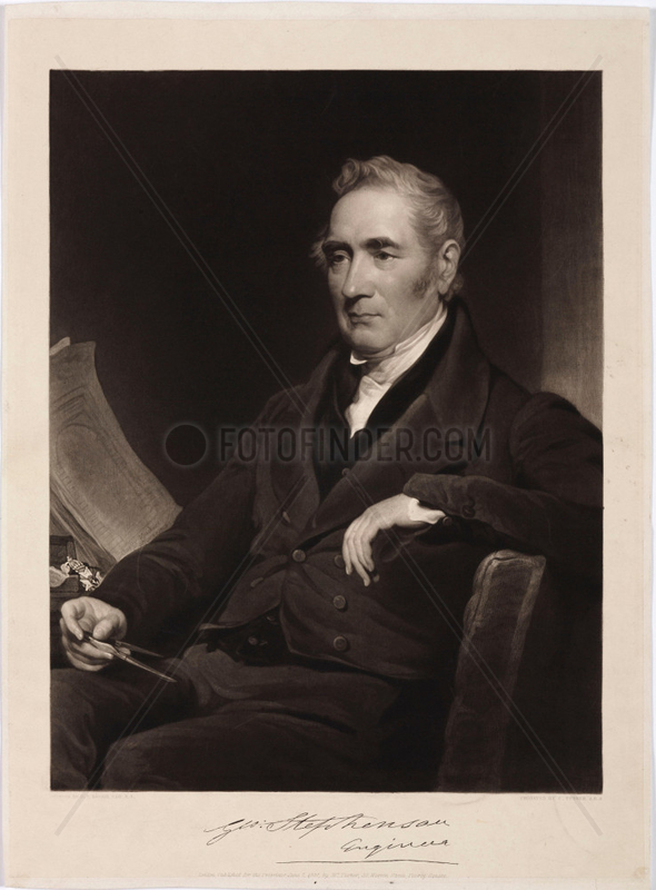 George Stephenson,  English railway engineer,  c 1825-1835.