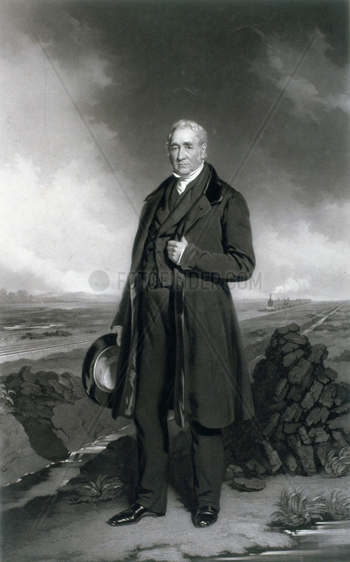 George Stephenson,  English railway engineer,  c 1830.