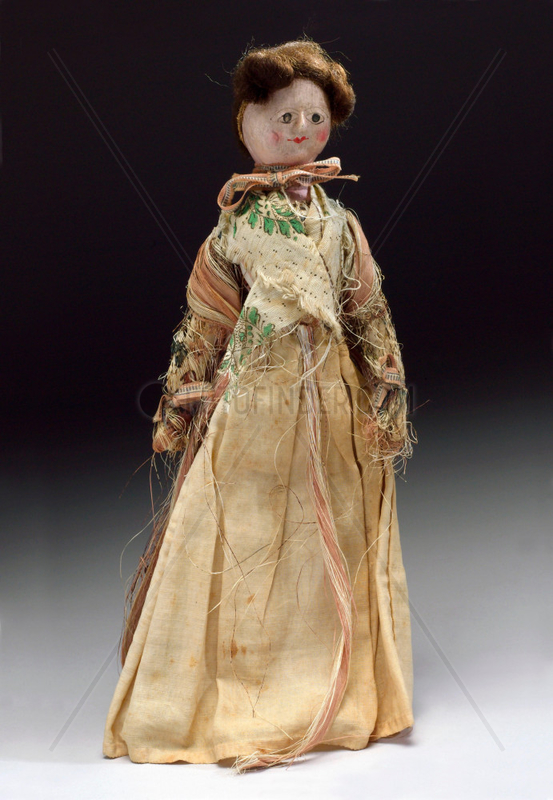 Wooden doll,  English,  c 1780.