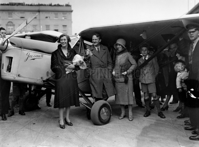 Amy Johnson,  British aviator,  Croydon Aerodrome,  9 September 1931.