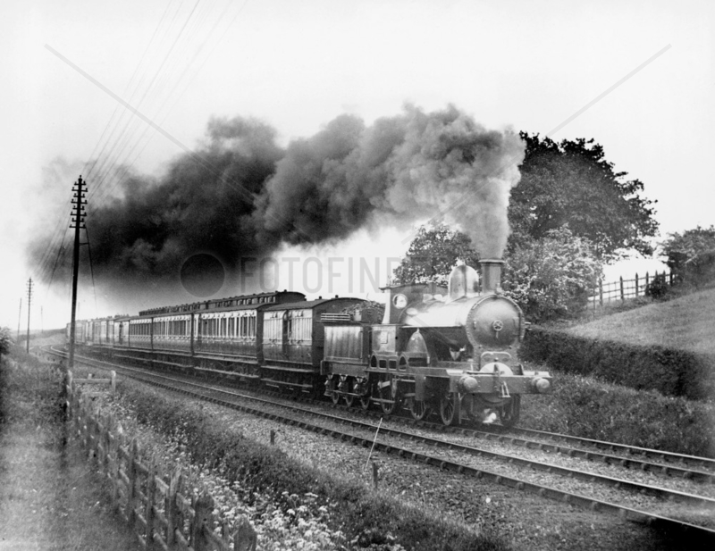 LNWR locomotive 2-2-2-0 No 1305 'Doric' hea