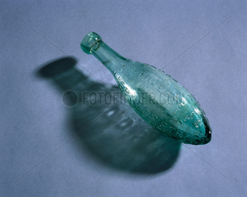 Schweppes mineral water bottle,  19th century.