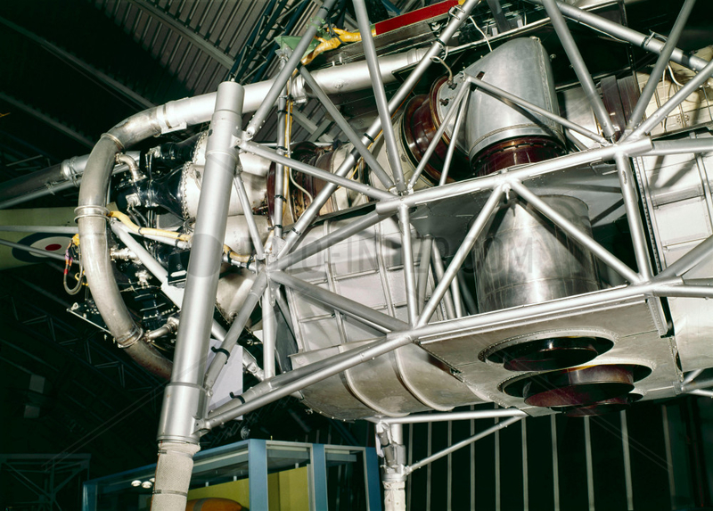 The Rolls-Royce vertical take-off-thrust measuring rig,  1954.