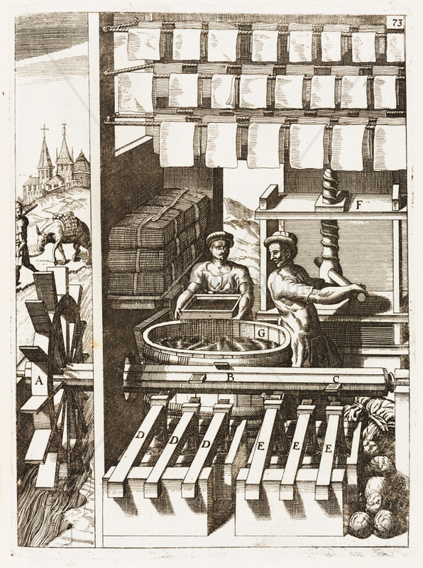 Papermaking,  Germany,  1662.
