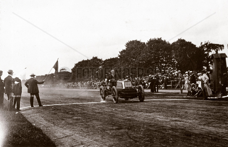 C S Rolls on the finishing line at Phoenix Park,  Dublin,  Ireland,  1903.