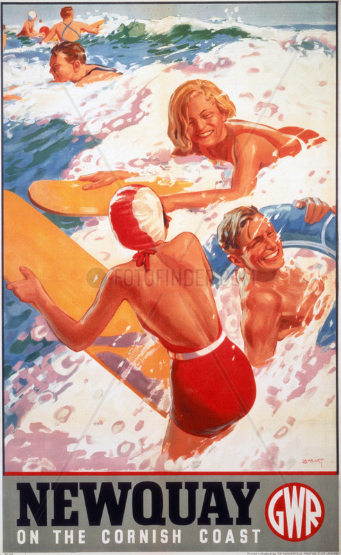 'Newquay',  GWR poster,  1937.