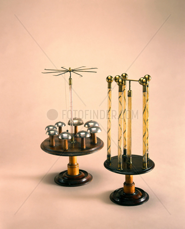 Electrical chimes and fulminating tubes,  1780s.