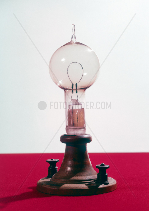 Edison's filament lamp,  American,  1879.