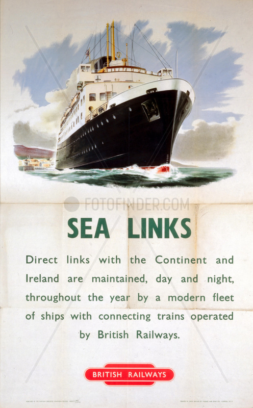 'Sea Links',  BR (SR) poster,  1953.