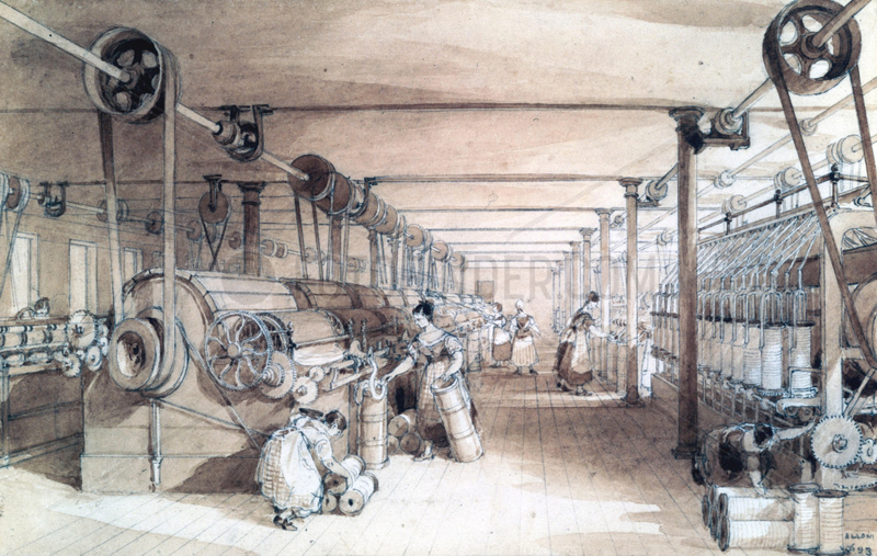 Swainson Birley Cotton Mill near Preston,  Lancashire,  1834.