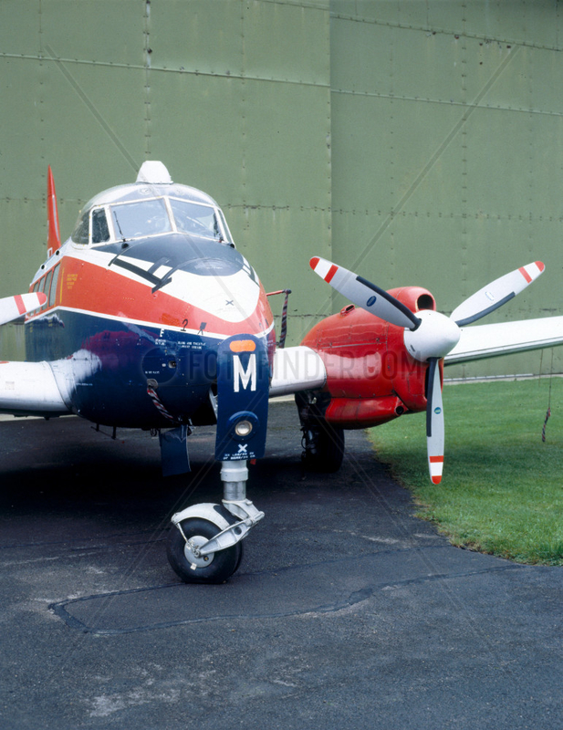 De Havilland DH 104 Devon aircraft,  Wroughton,  Wiltshire,  1986.