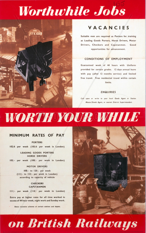 'Worthwhile Jobs on British Railways’,  BR poster,  1951.