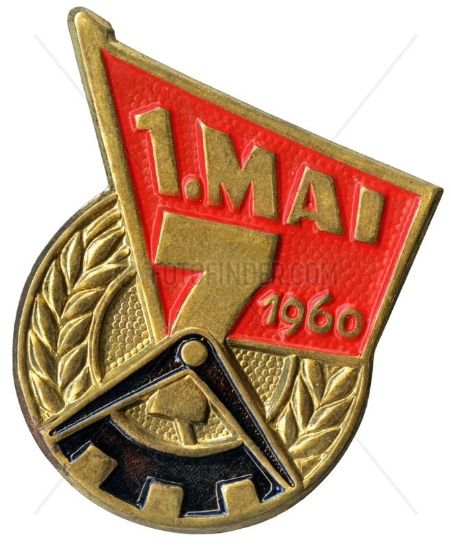 alter Anstecker zum 1. Mai 1960,  DDR