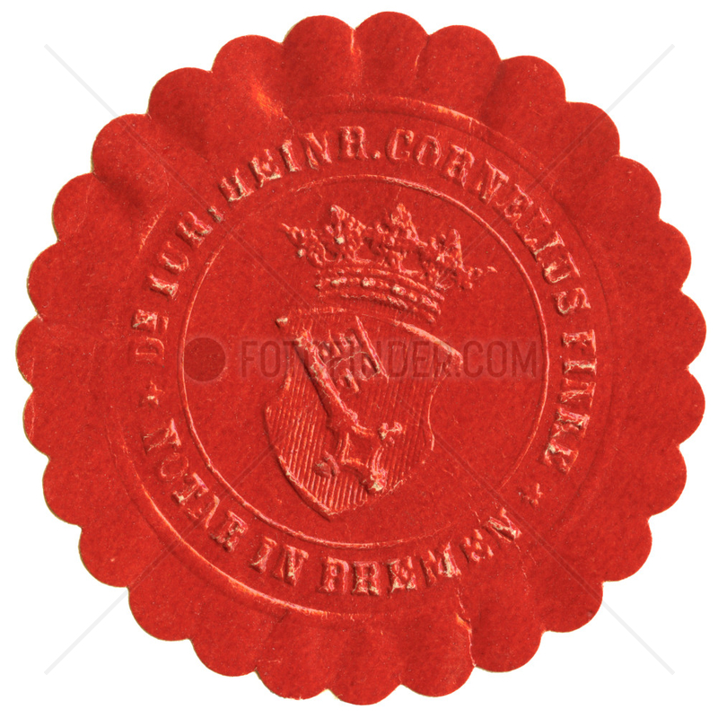 historisches Siegel eines Notars,  Bremen,  1925