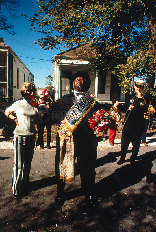 Olympia Brass Band led by Fats Houston,  New Orleans,  USA,  1971.