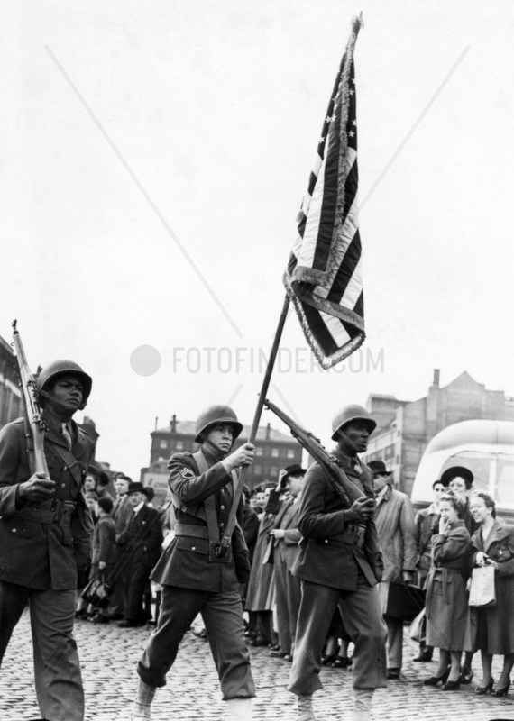 First official appearance of the American Army in Manchester,  September 1942.