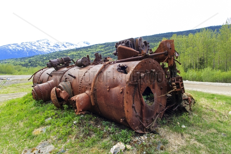 Old steam locomotive abandoned - Alaska USA
