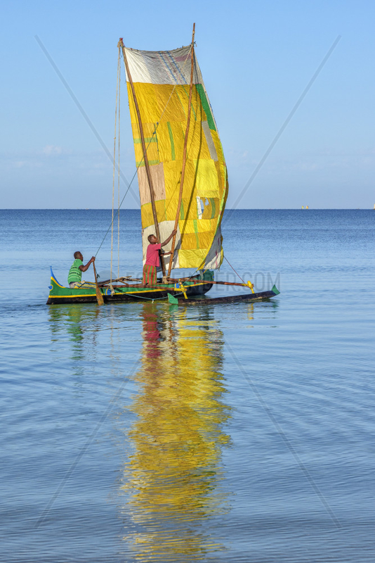 Vezo fischermen,  Ifaty Bay,  Ranobe lagoon,  North of Toliara,  Southwestern Madagascar