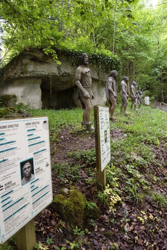 Man evolution ,  Prehistoric Park,  Dino Zoo ,  Charbonnières -les-Sapins ,  Franche -Comté ,  France