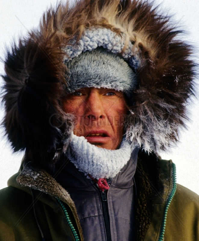 Portrait of a bear hunter of Greenland