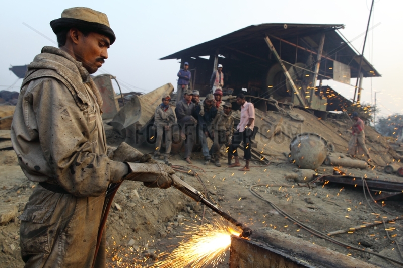 Worker on a ship-breaking yard Bangladesh