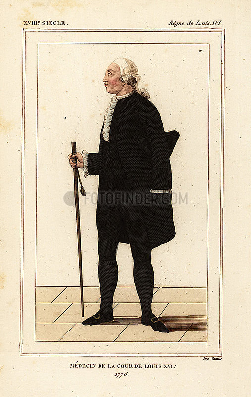 Doctor to the court of King Louis XVI of France,  1776.