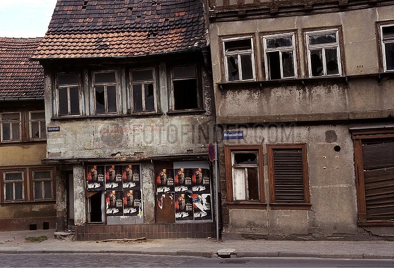 Oktober 1991,  Erfurt,  Staedtezerfall