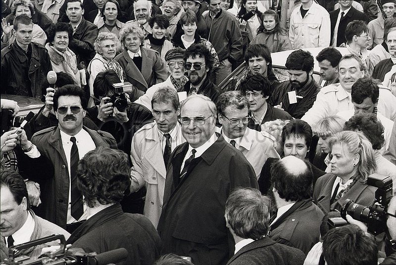 7. April 1991,  Erfurt,  Besuch von Bundeskanzler Helmut Kohl in Erfurt