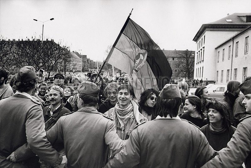 7. April 1991,  Erfurt,  Anti- Kohl- Demonstration