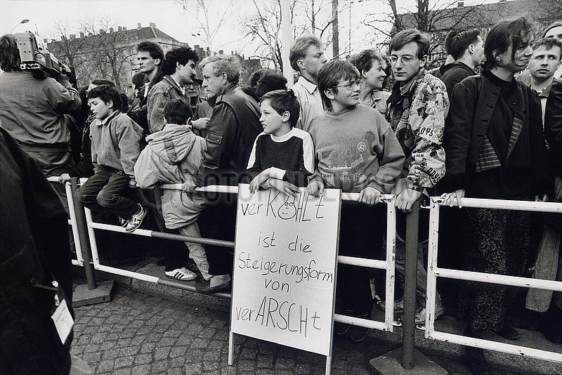 7. April 1991,  Erfurt,  Anti- Kohl- Anti- Kohl- Demonstration