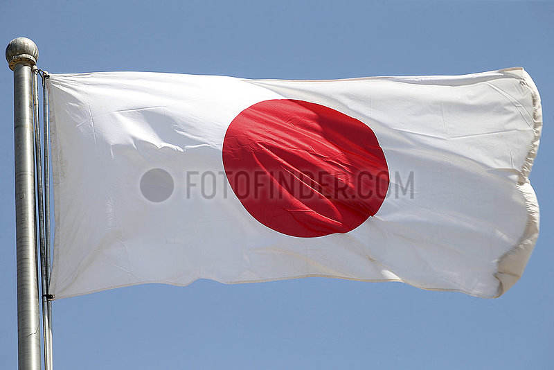 Berlin,  Deutschland,  Nationalfahne von Japan