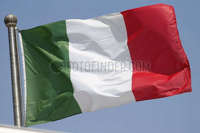 Berlin,  Deutschland,  Nationalfahne von Italien