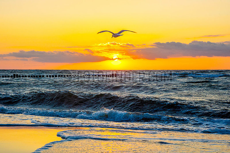 Sonnenuntergang am Strand von Kühlungsborn