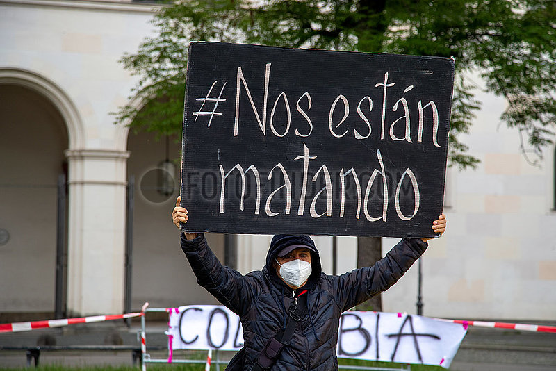 Solidaritätskundgebung mit den Protesten in Kolumbien