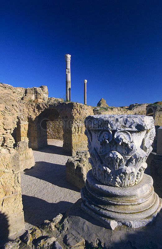 Tunesien,  Karthago,  Ruinen der Antonine Bäder,  Archäologische Site ALS Welterbe von der UNESCO aufgelistet