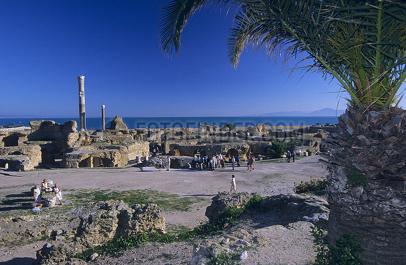 Tunesien,  Karthago,  Ruinen der Antonine Bäder,  Archäologische Site ALS Welterbe von der UNESCO aufgelistet