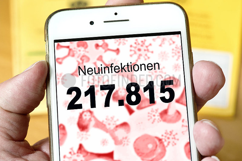 aktuelle neue bestätigte Corona Neuinfektionen,  217.815 neue Fälle binnen 24 Stunden,  5. Februar 2022